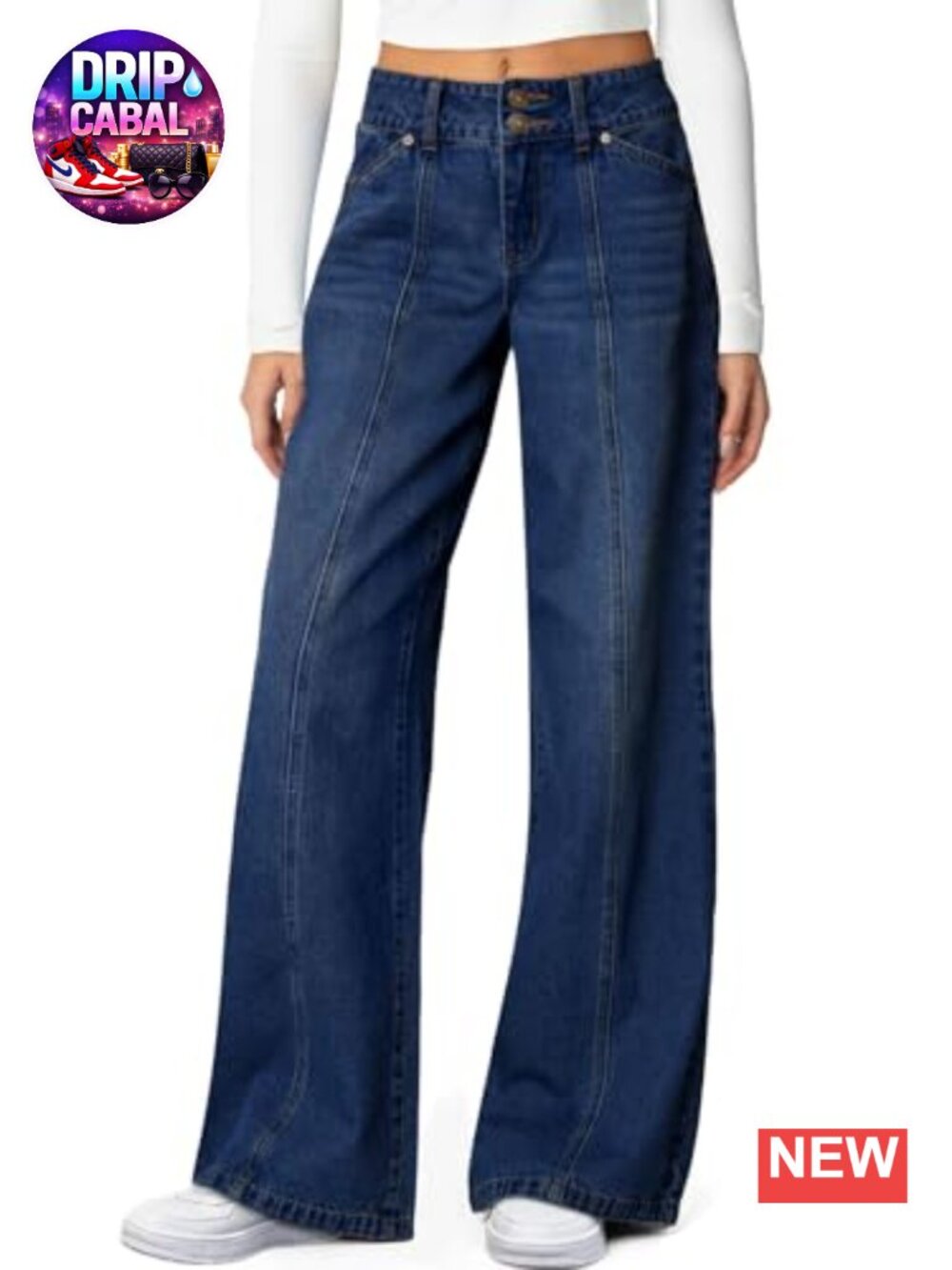 Womens High Waisted Wide Leg Stretch Jeans Size 26.57 29.13 Inseam